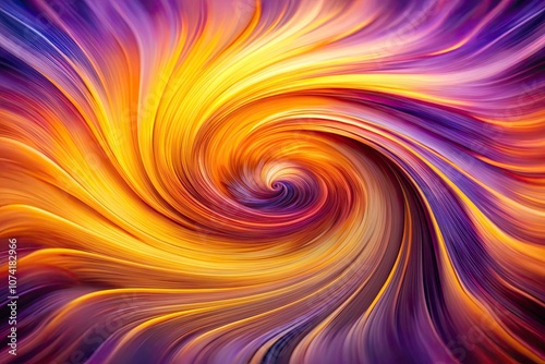 Vibrant Swirl of Purple, Orange, and Yellow in a High Depth of Field Landscape â€“ Abstract Colorful Background