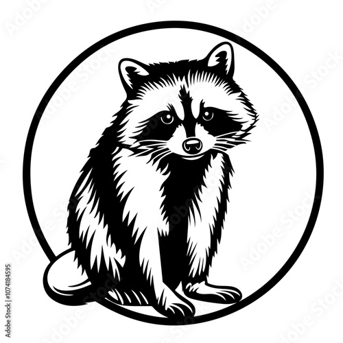 Standing Raccoon Vector Logo