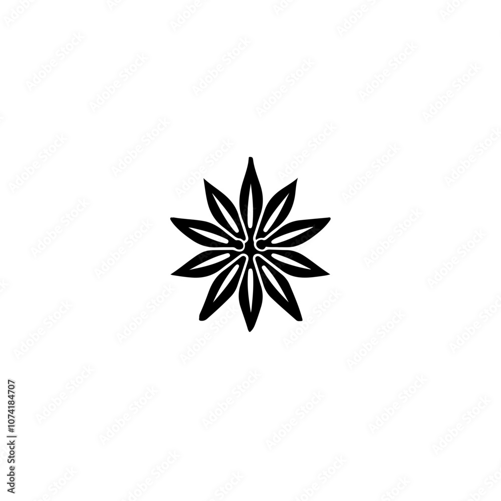 Obraz premium Star Anise Vector Logo