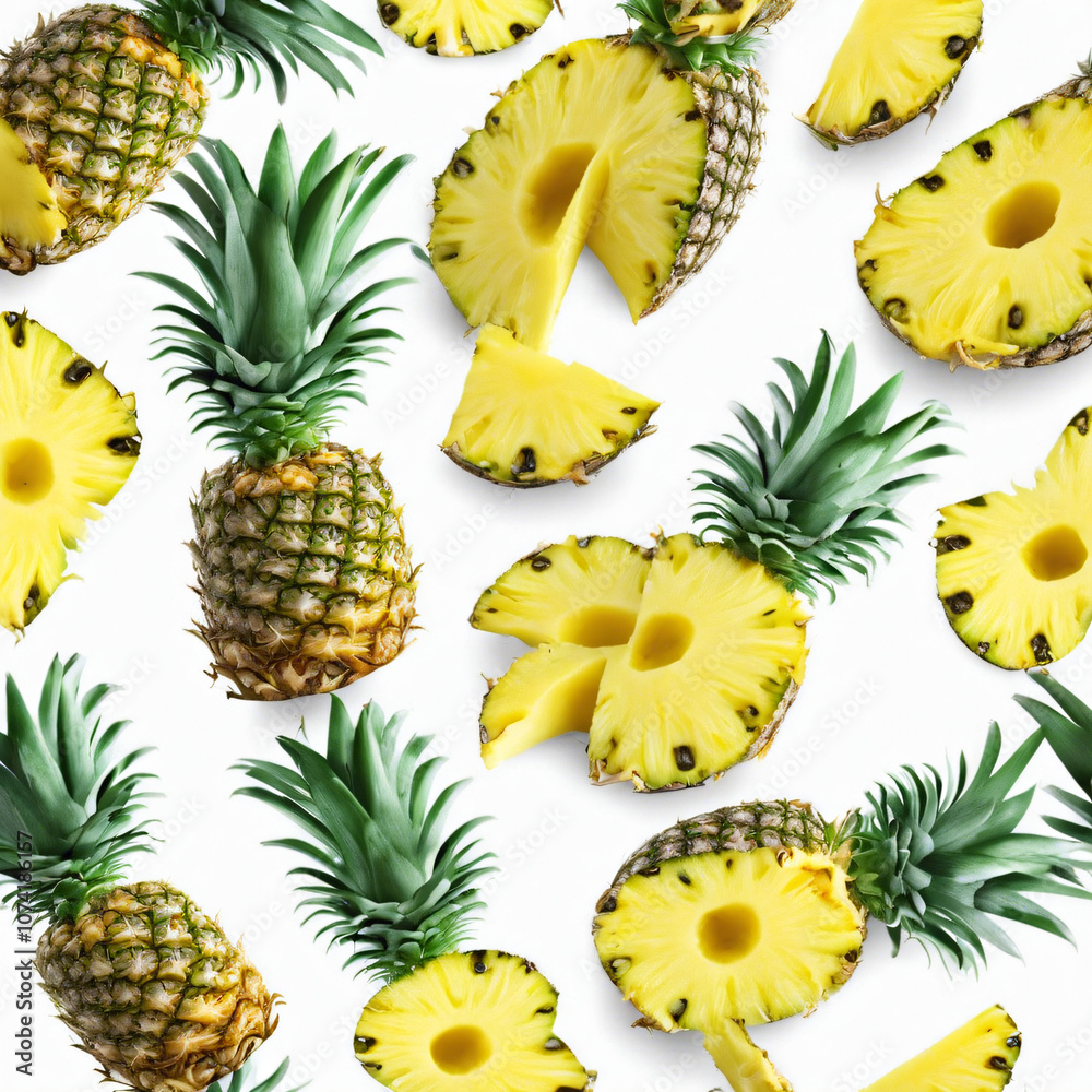 Set of pineapple - Generative art Set of pineapple - Generative art
