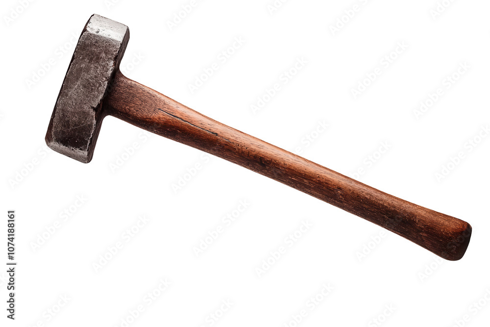 A sturdy hammer with a wooden handle, perfect for construction and DIY projects.