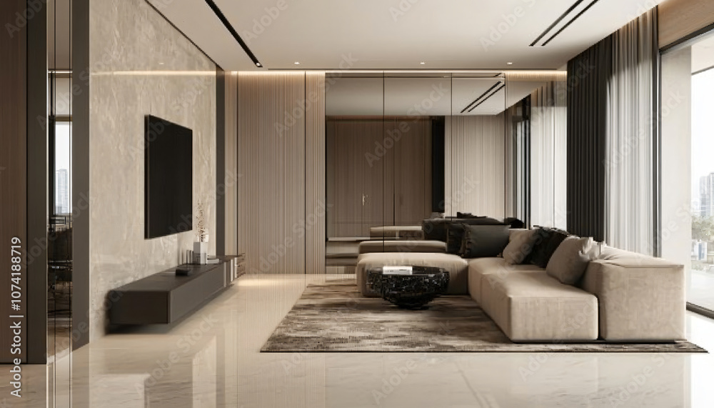 Fototapeta premium Fresh minimalist interior design ideas, each one unique