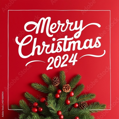 Merry Christmas banner concept, generative Ai 