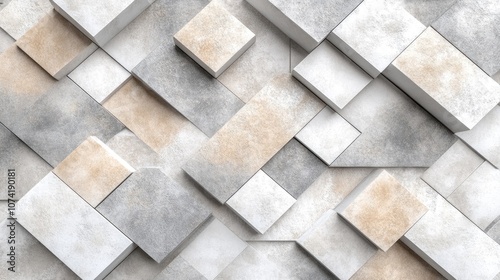 Fototapeta Naklejka Na Ścianę i Meble -  3D rendering of wall decor for interior home decoration featuring a ceramic tile design suitable for bathroom use applicable for ceramic tiles wallpaper linoleum textiles and web page backgrounds