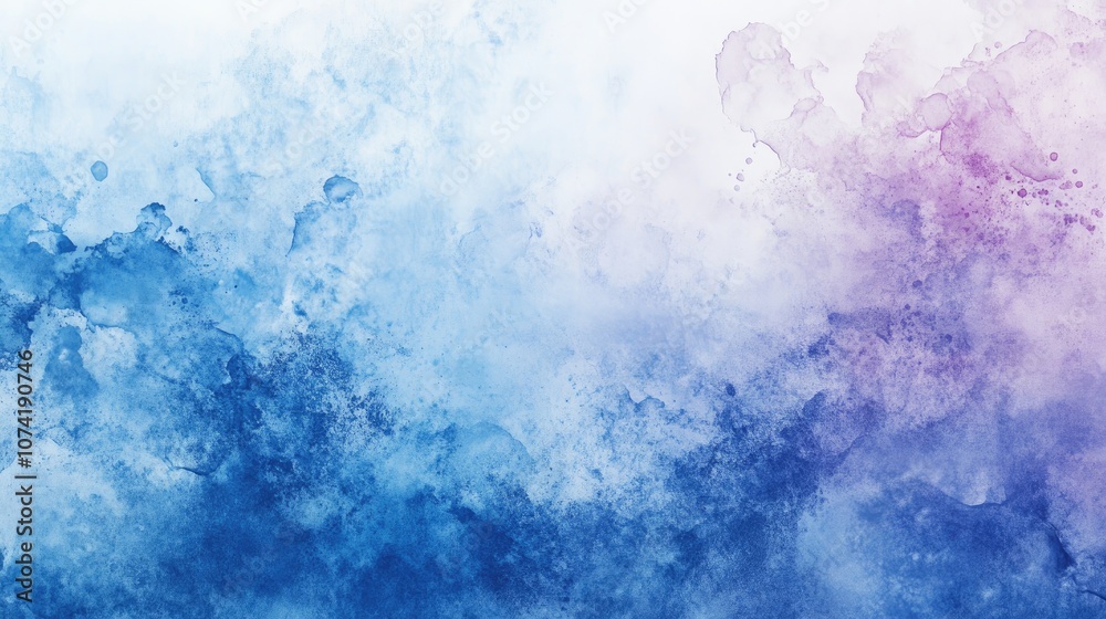 Fototapeta premium 3D rendering of an abstract blue purple background featuring imitation watercolor stains creating a grunge element for digital paper design Abstract wallpaper