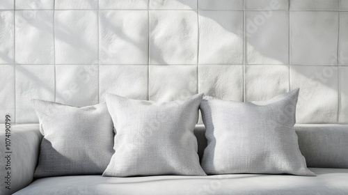 3D rendering of a gray lacerate cushion for background design