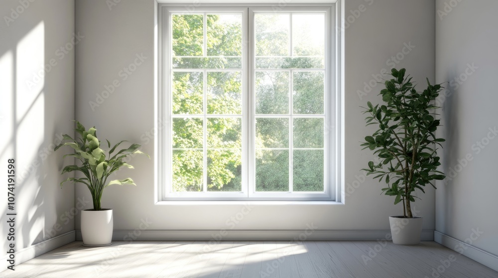 Fototapeta premium A 3D rendering of a window as an essential feature in any home