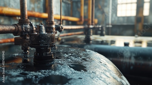 3D rendering of fuel oil leakage in an aged boiler system
