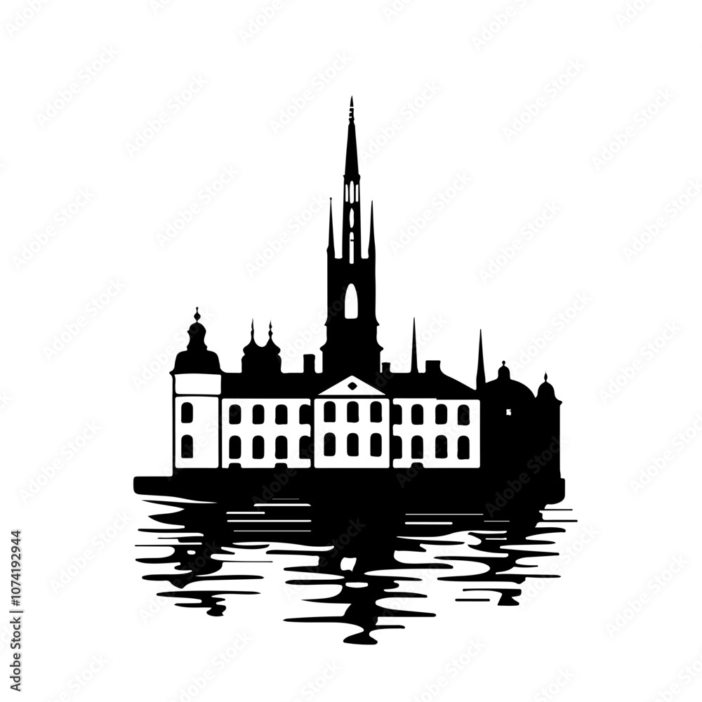 Naklejka premium Stockholm Vector Logo