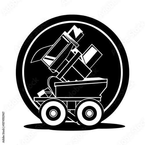 Stone Crusher Vector Logo