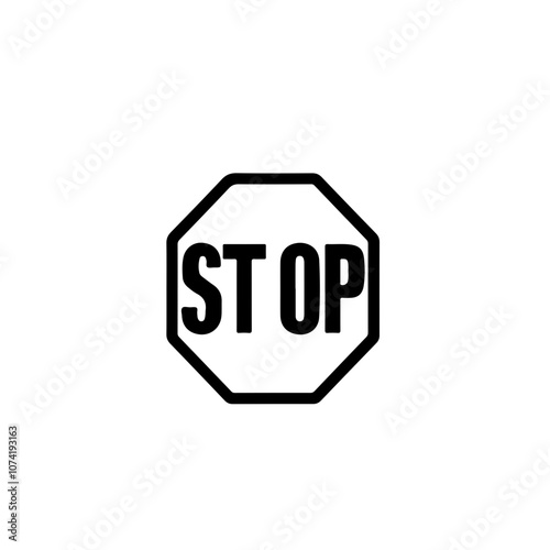 Stop Sign Vector Logo