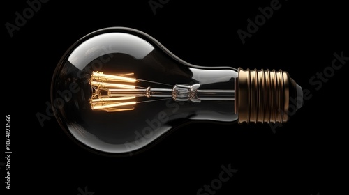 Vintage light bulb with 3D rendering