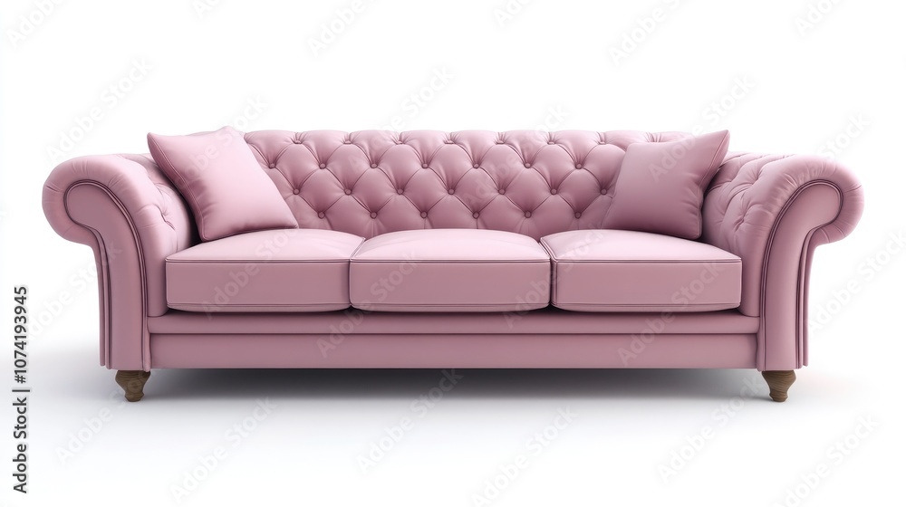 Fototapeta premium Modern sofa on a white background 3D rendering