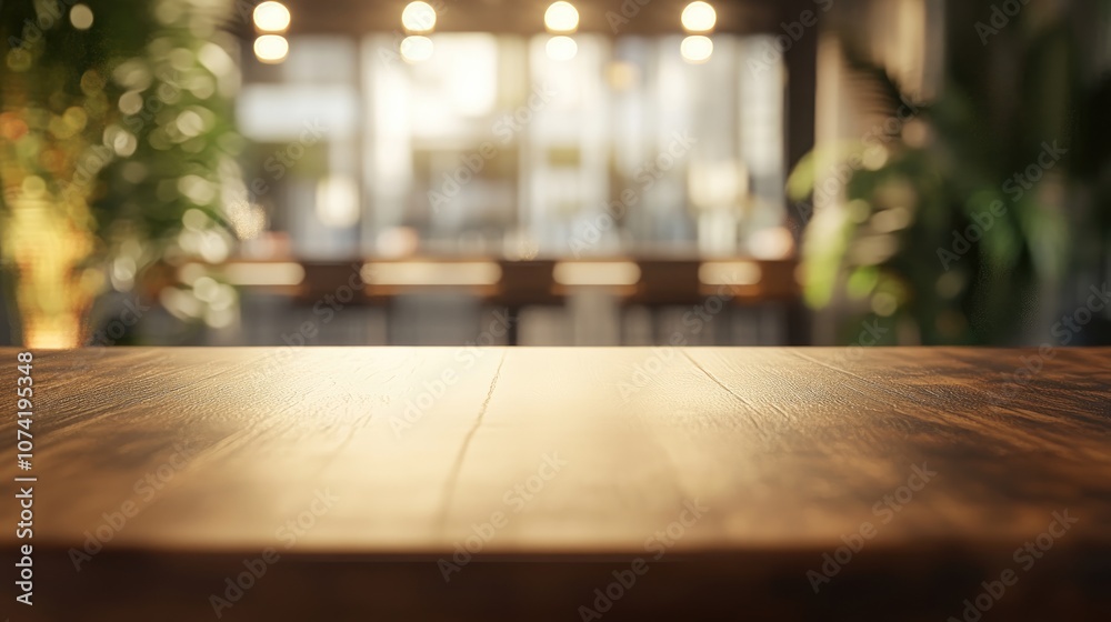 3D Rendering of a Table Top with a Blurred Restaurant Background 3D Rendering of a Table Top with a Blurred Restaurant Background