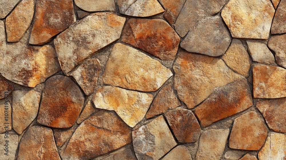 Obraz premium 3D rendering of a brown stone surface