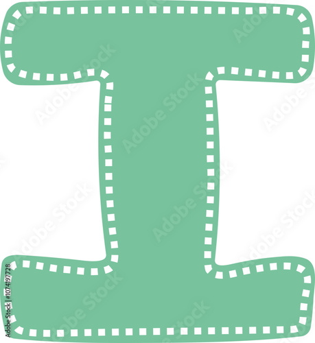 Stitched Alphabet Letters A to Z – Cute Fabric Style Uppercase Font for Kids and Nursery Design