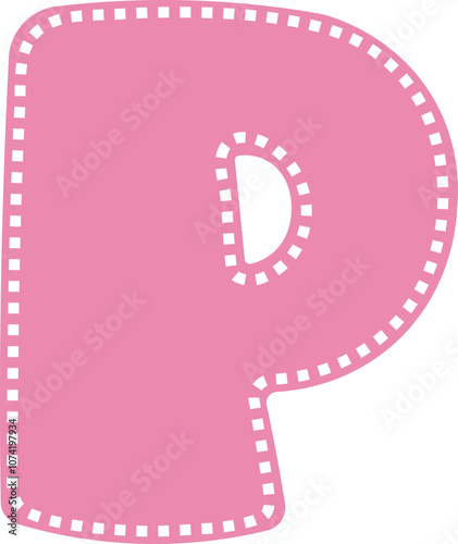 Stitched Alphabet Letters A to Z – Cute Fabric Style Uppercase Font for Kids and Nursery Design