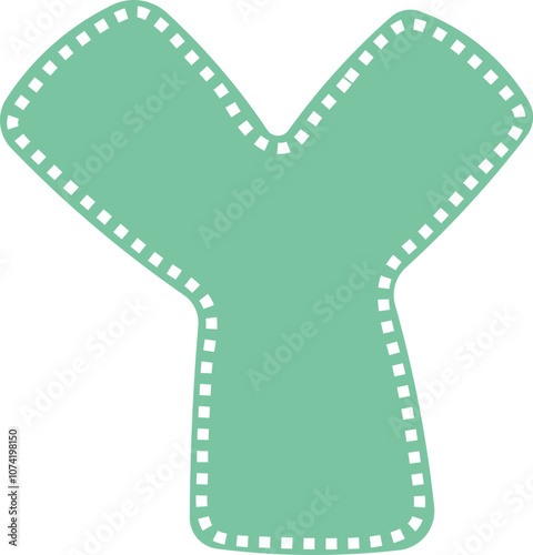 Stitched Alphabet Letters A to Z – Cute Fabric Style Uppercase Font for Kids and Nursery Design