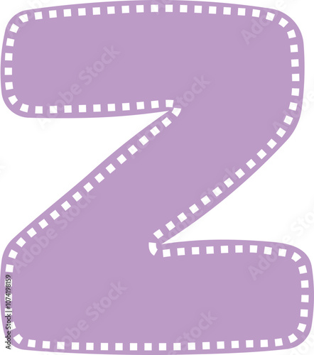 Stitched Alphabet Letters A to Z – Cute Fabric Style Uppercase Font for Kids and Nursery Design