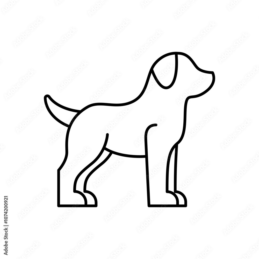 dog line icon sign vector dog line icon sign vector