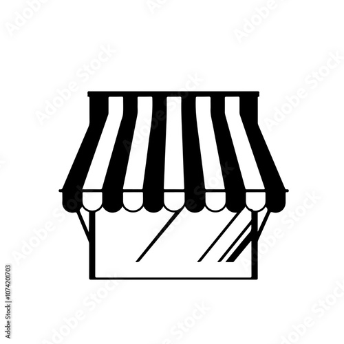 Striped Awnings Vector Logo