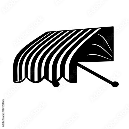 Striped Awnings Vector Logo