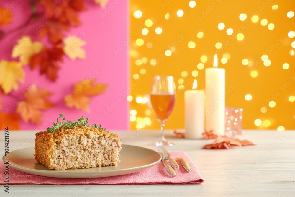 Elegant Thanksgiving Table with Stuffing for National Stuffing Day A Cozy, Festive Autumn Setting Elegant Thanksgiving Table with Stuffing for National Stuffing Day A Cozy, Festive Autumn Setting