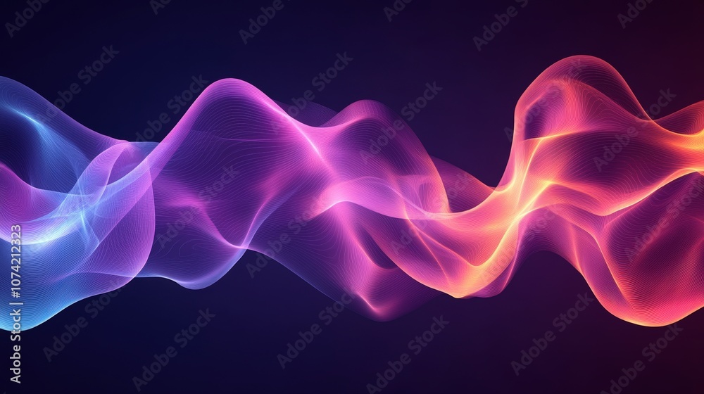 Vibrant Abstract Waves of Colorful Light Flowing Together in an Ethereal Dance, Creating a Stunning Background for Digital Designs and Artistic Use Vibrant Abstract Waves of Colorful Light Flowing Together in an Ethereal Dance, Creating a Stunning Background for Digital Designs and Artistic Use