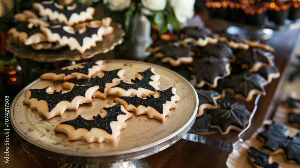 A decorateyourowncookie station is set up with sugar cookies shaped like bats spiders and other creepy creatures. A decorateyourowncookie station is set up with sugar cookies shaped like bats spiders and other creepy creatures.