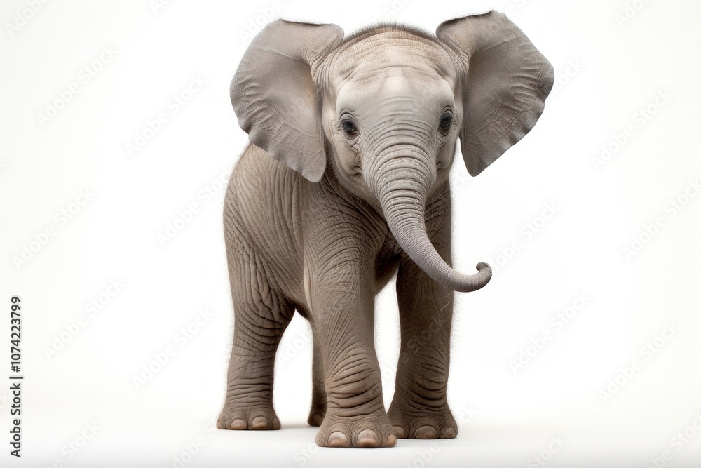 Fototapeta premium Baby elephant wildlife animal mammal.