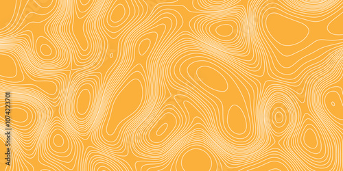 Topographic map background geographic line relief terrain map contours trail seamless ornament design, color contours topography stylized lines map wave curved reliefs abstract background.