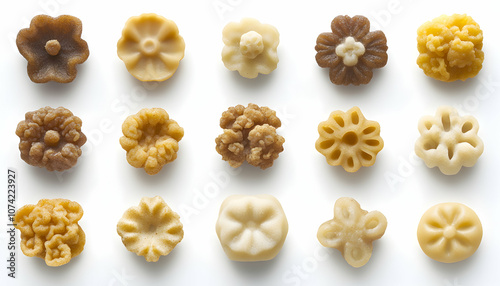 Close-up of various types of pasta.