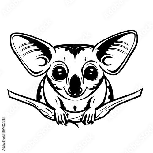 Sugar Glider Vector Logo