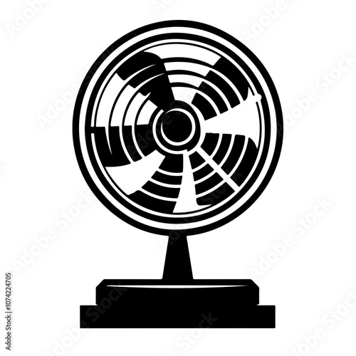 Tabletop retro fan Vector Logo