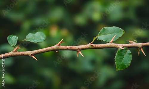 thorny rose stem, Generative AI