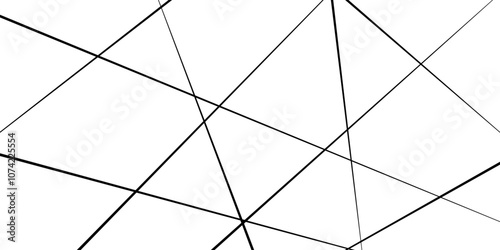 Abstract geometric pattern. Outline monochrome texture. Trendy random diagonal lines image. Random chaotic lines.