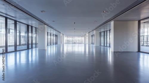 Wallpaper Mural Illustration of an empty hall in a modern office building. Ai generated image Torontodigital.ca