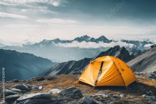 Tent mountain outdoors camping.