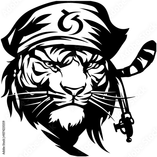 tiger pirate Vector Logo