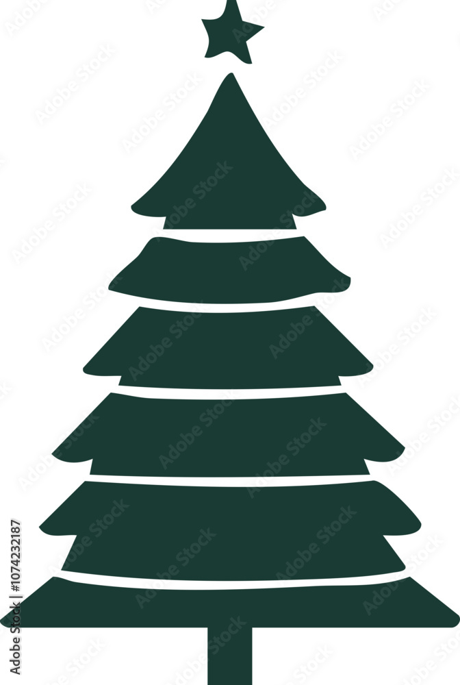 Fototapeta premium Hand Drawn Christmas Tree Designs