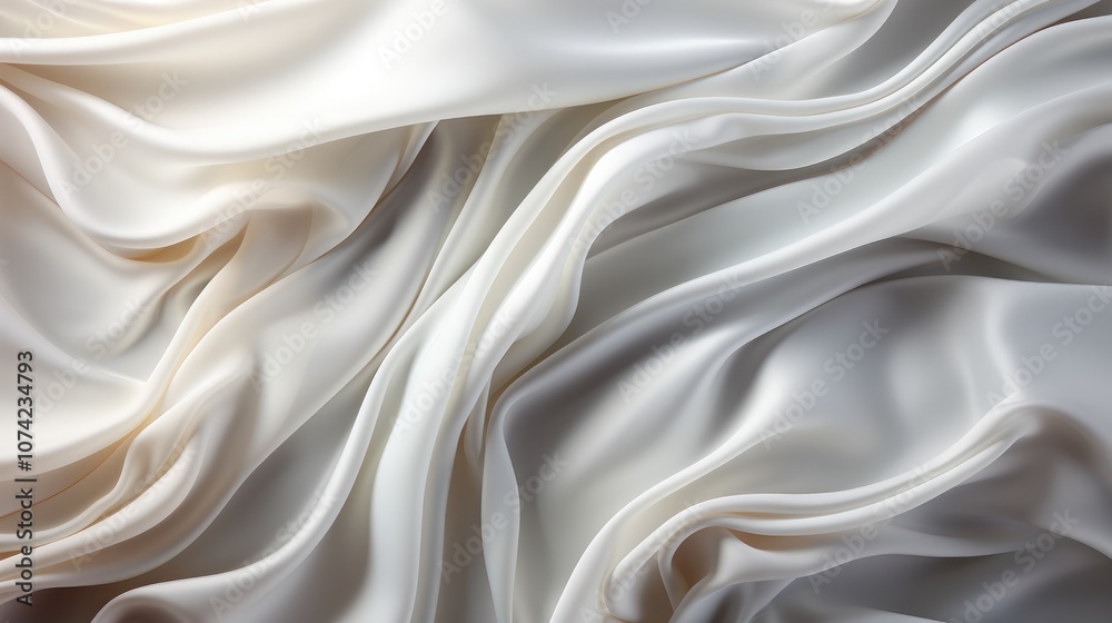 Obraz premium white color luxury silk cloth texture.