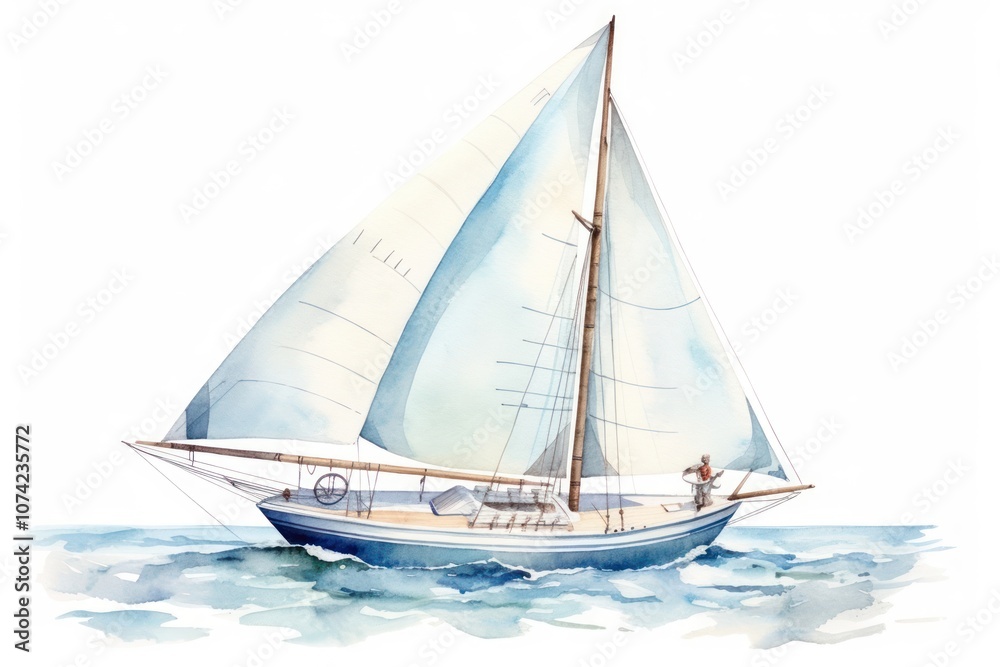 Fototapeta premium Sailboat watercraft vehicle yacht.