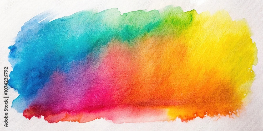 Close-up detail of watercolor brushstrokes on a wet paper surface, watercolor texture, creative process Close-up detail of watercolor brushstrokes on a wet paper surface, watercolor texture, creative process