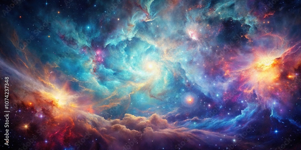 Fototapeta premium cosmic canvas adorned with dynamic shade close-up