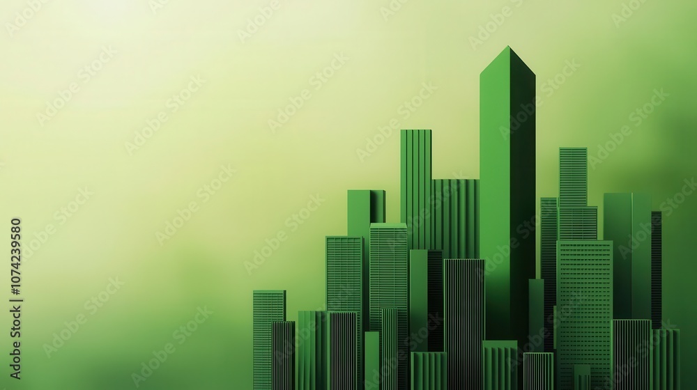 A minimalist green cityscape featuring tall buildings against a soft green background, evoking a sense of calm and modernity. A minimalist green cityscape featuring tall buildings against a soft green background, evoking a sense of calm and modernity.