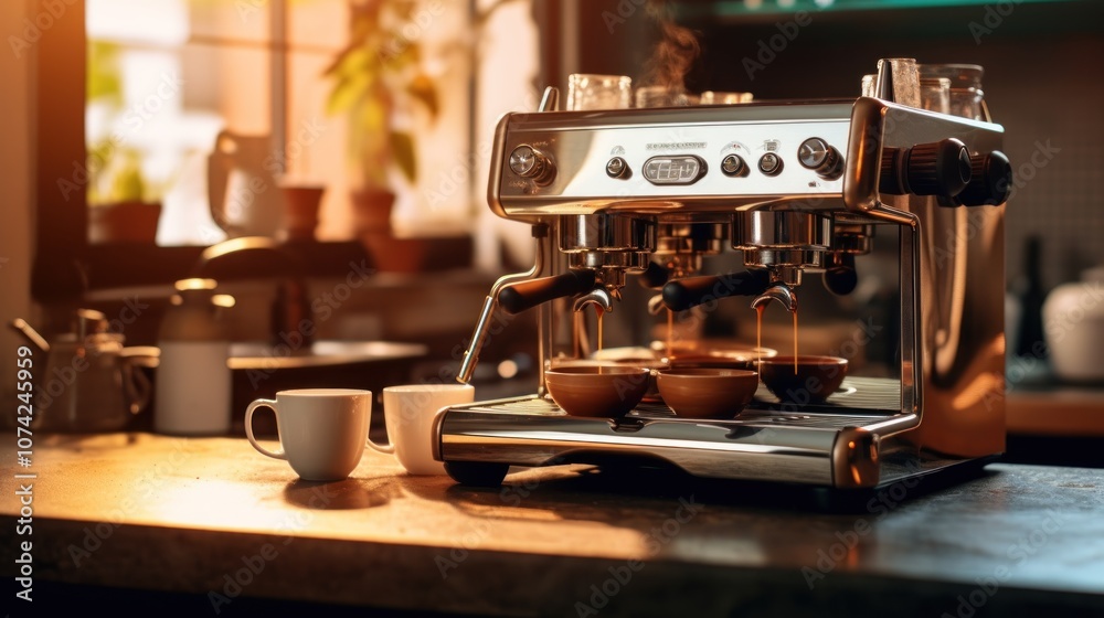 Espresso Machine Making Coffee Espresso Machine Making Coffee
