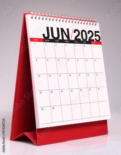 June 2025 desk calendar