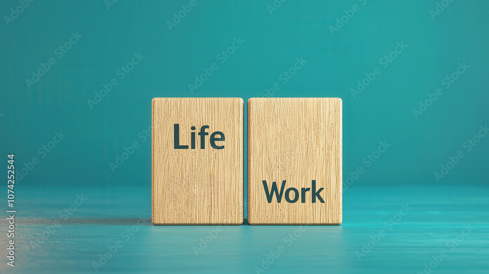 Two wooden blocks displaying the words Two wooden blocks displaying the words