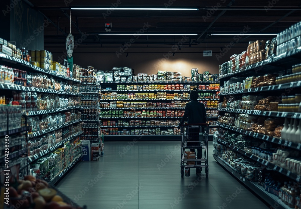 shopping in supermarket