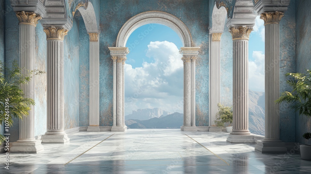 Obraz premium Architectural design backdrop